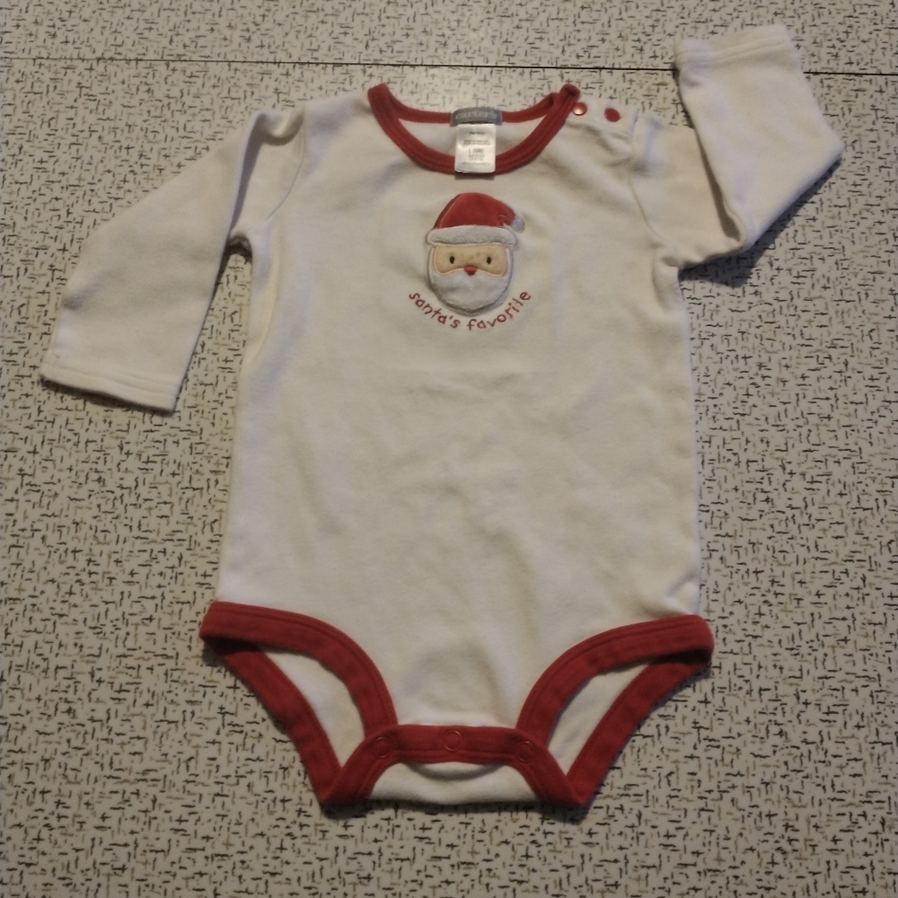 9 mo Santa's favorite long sleeve onesie